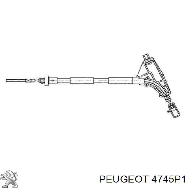 Купить 4745P1 Peugeot/Citroen Передний трос ручника