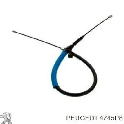 Cable de freno de mano trasero izquierdo 4745P8 Peugeot/Citroen