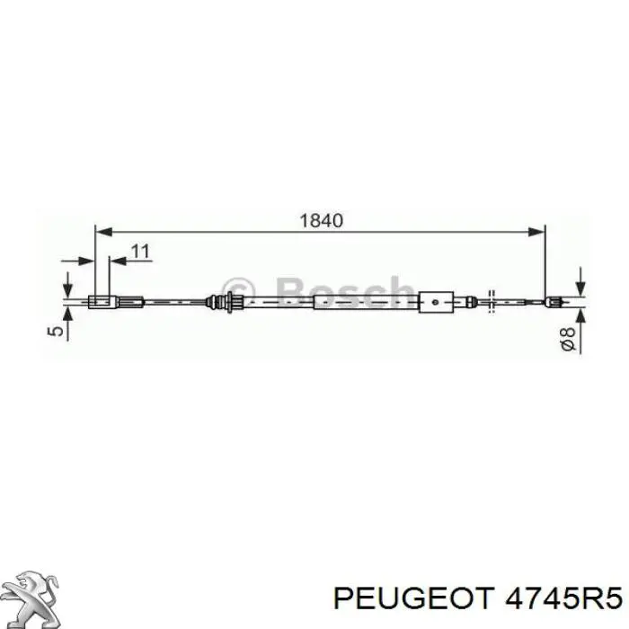 Купить 4745R5 Peugeot/Citroen Тормоз стояночный