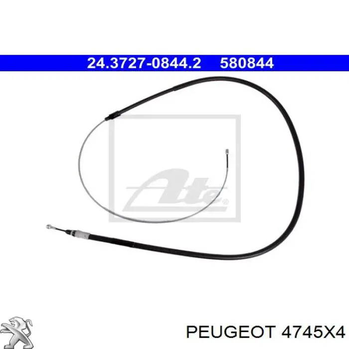 Cable de freno de mano trasero derecho/izquierdo 4745X4 Peugeot/Citroen