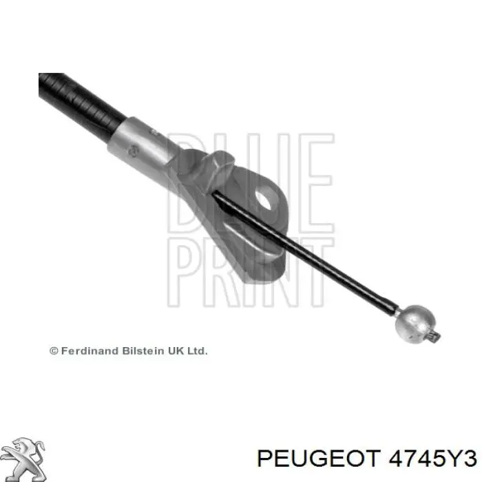 Трос ручного тормоза задний Peugeot/Citroen 4745Y3 цена, от 18.47 USD