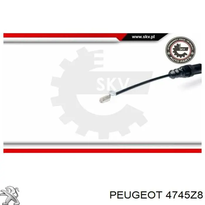 Cable de freno de mano trasero derecho 4745Z8 Peugeot/Citroen