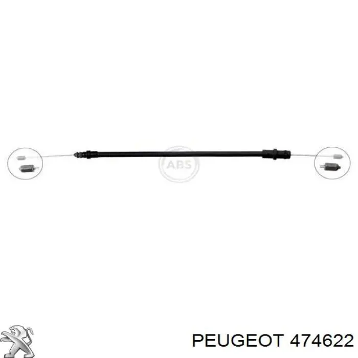Cable de freno de mano delantero 474622 Peugeot/Citroen