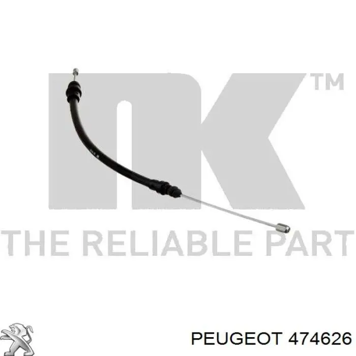Cable de freno de mano delantero 474626 Peugeot/Citroen