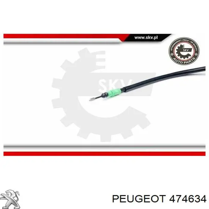 Трос ручного тормоза задний Peugeot/Citroen 474634 цена, от 11.92 USD
