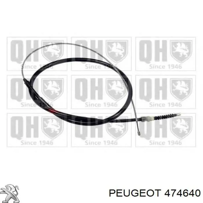 Cable de freno de mano trasero derecho/izquierdo 474640 Peugeot/Citroen