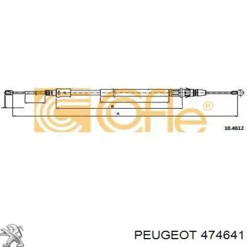 Cable de freno de mano trasero derecho/izquierdo 474641 Peugeot/Citroen