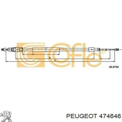 Задний трос ручника Peugeot/Citroen 474646 цена, от 11.27 USD