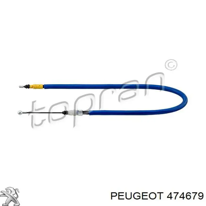 474679 Peugeot/Citroen Трос ручного тормоза