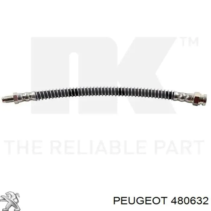 480632 Peugeot/Citroen шланг тормозной задний