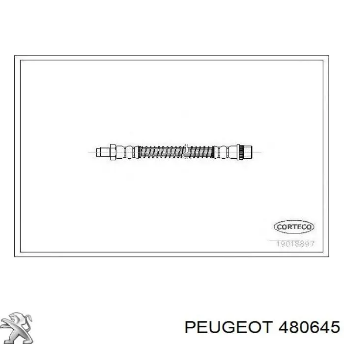 Задний тормозной шланг 480645 Peugeot/Citroen