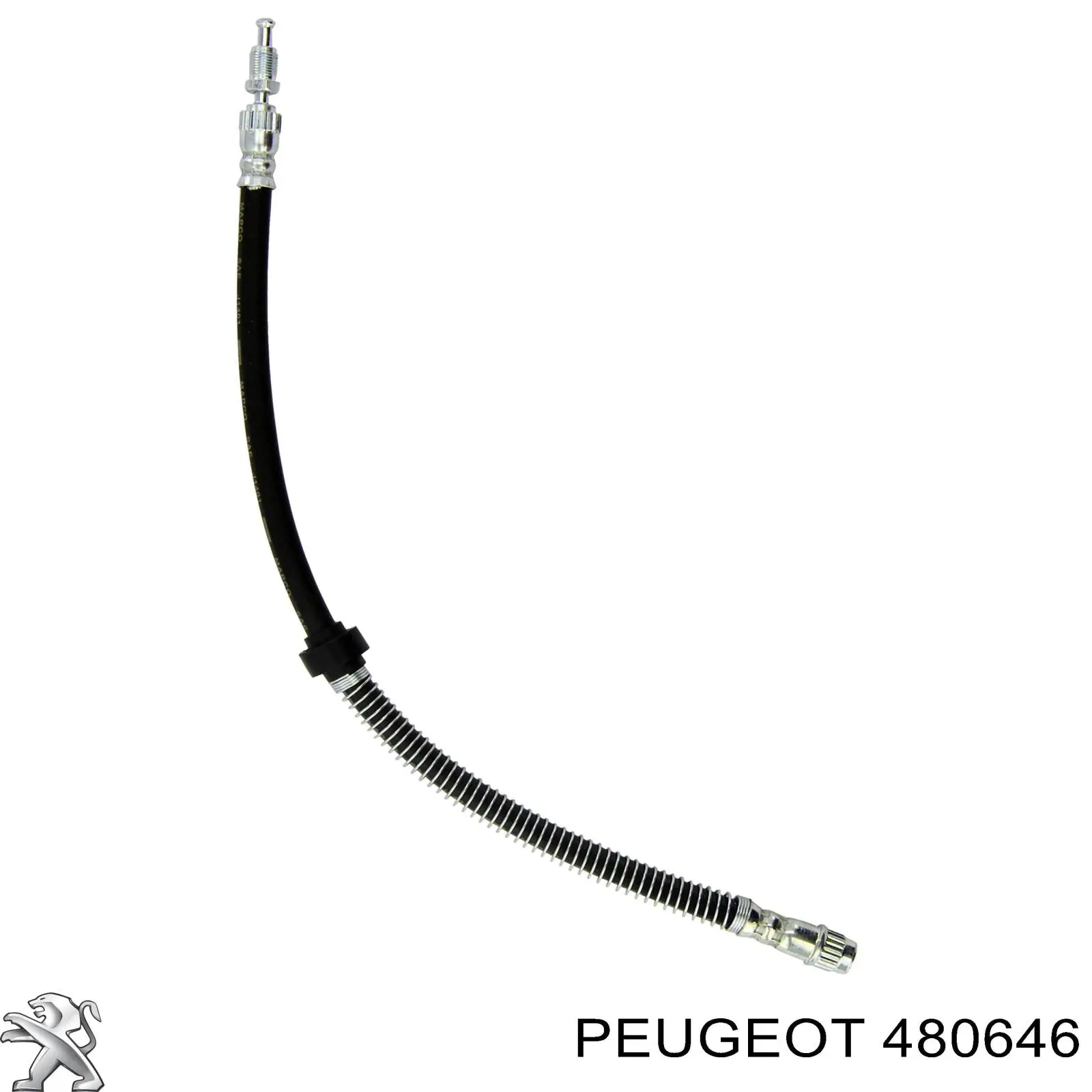 480646 Peugeot/Citroen шланг тормозной передний