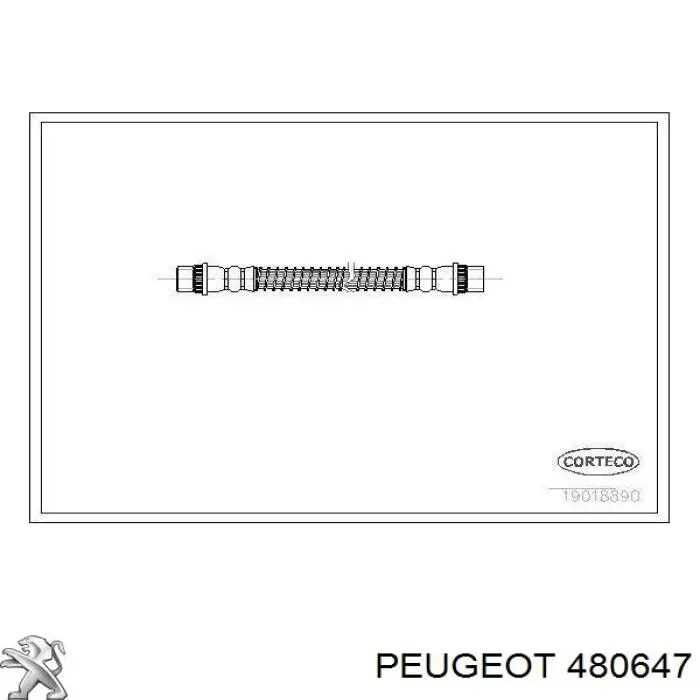 480647 Peugeot/Citroen Гибкая тормозная трубка задняя