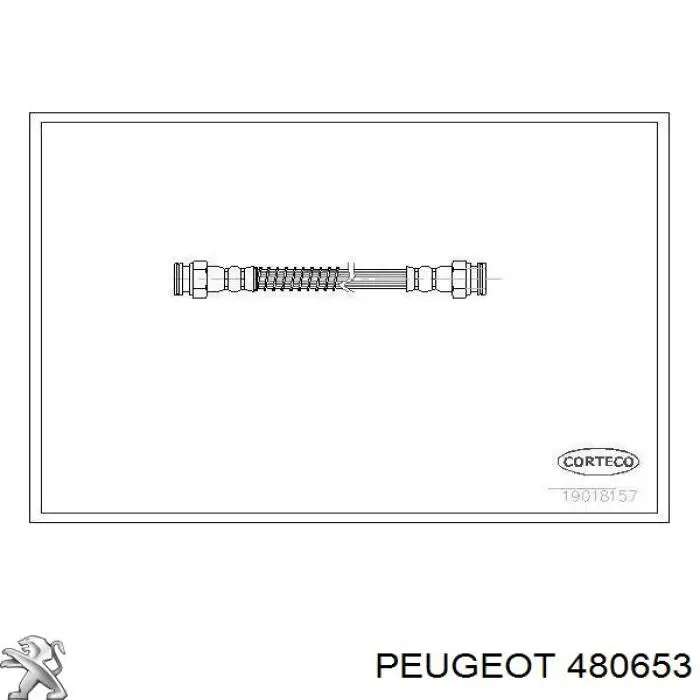 480653 Peugeot/Citroen шланг тормозной задний