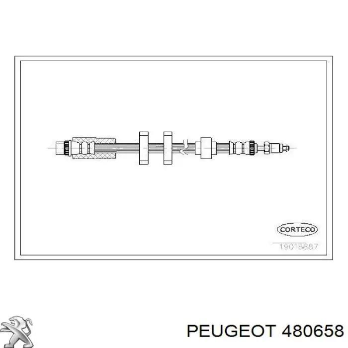 Шланг тормозной передний 480658 Peugeot/Citroen