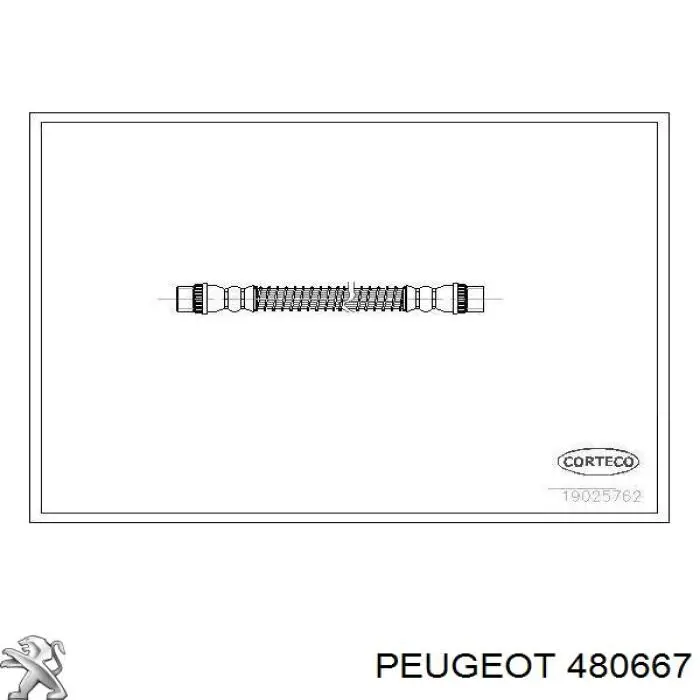 480667 Peugeot/Citroen шланг тормозной задний