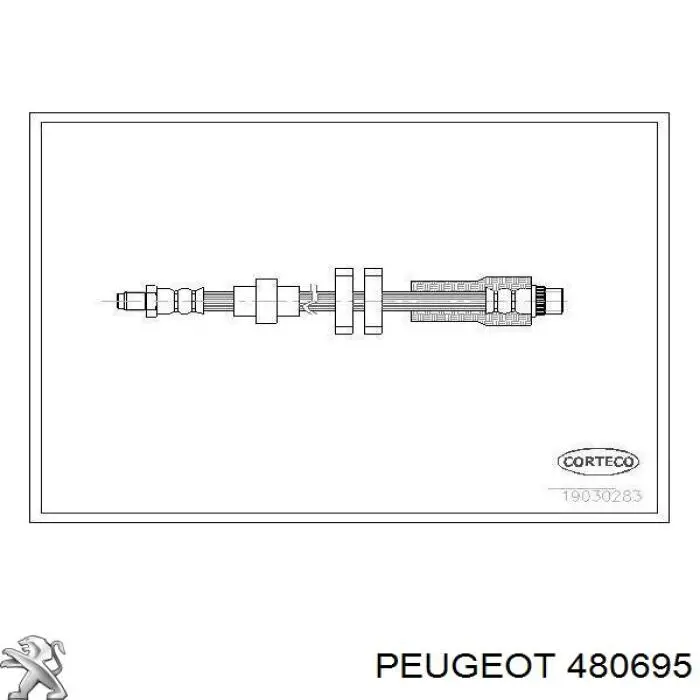 480695 Peugeot/Citroen Гибкая тормозная трубка передняя
