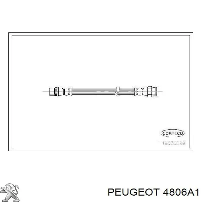 Tubo flexible de frenos trasero 4806A1 Peugeot/Citroen