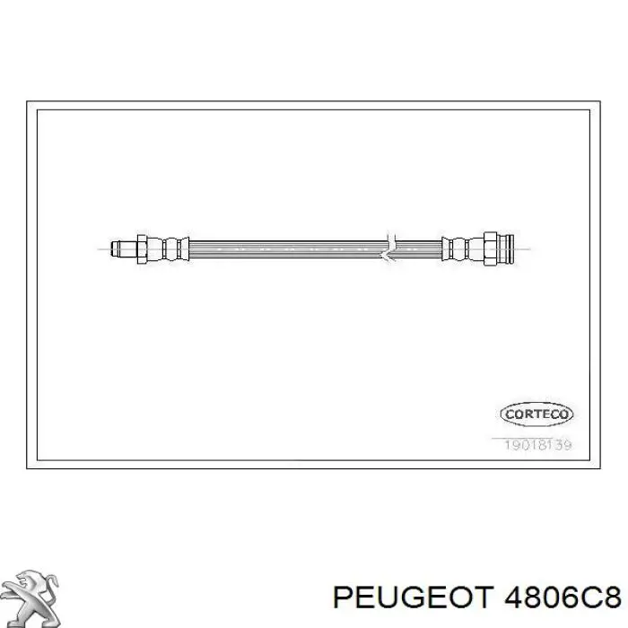 4806C8 Peugeot/Citroen шланг тормозной задний левый