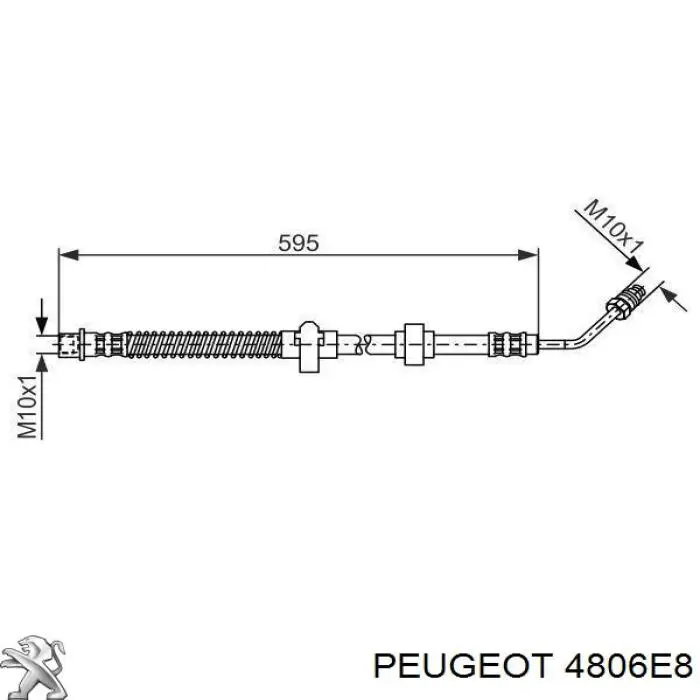 Шланг тормозной задний, правый Peugeot/Citroen 4806E8 цена, от 17.75 USD