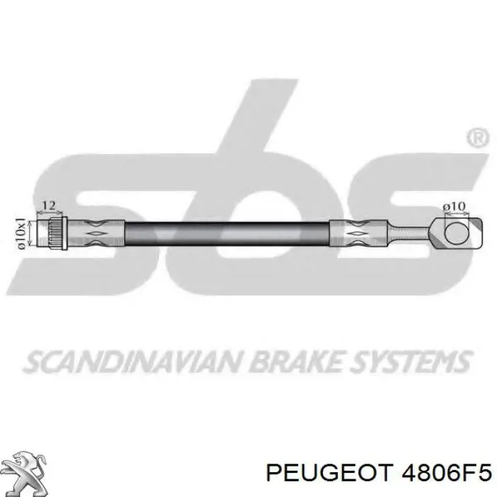 Тормозной шланг задний Peugeot/Citroen 4806F5 цена, от 8.19 USD