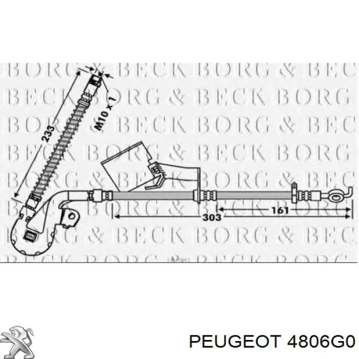 Тормозной шланг Peugeot/Citroen 4806G0 цена, от 40.80 USD