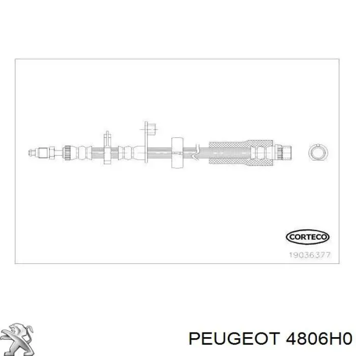 Шланг тормозной передний Peugeot/Citroen 4806H0 цена, от 10.83 USD