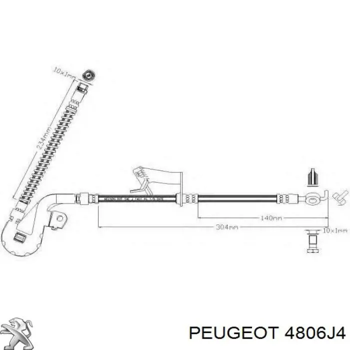 Тормозной шланг Peugeot/Citroen 4806J4 цена, от 40.04 USD
