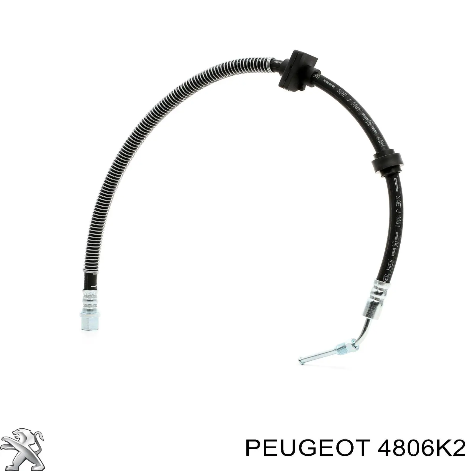 Tubo flexible de frenos trasero izquierdo 4806K2 Peugeot/Citroen