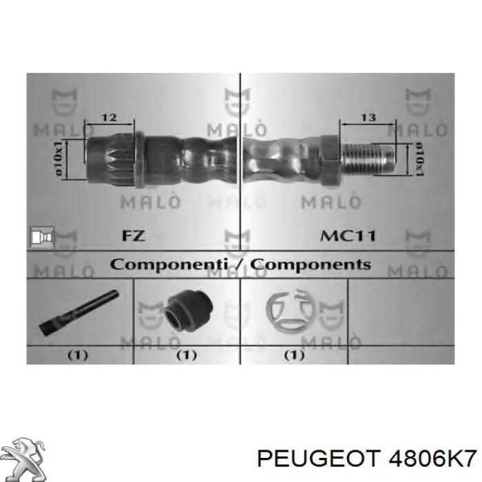 Купить SL7006 ABS Шланг тормозной передний