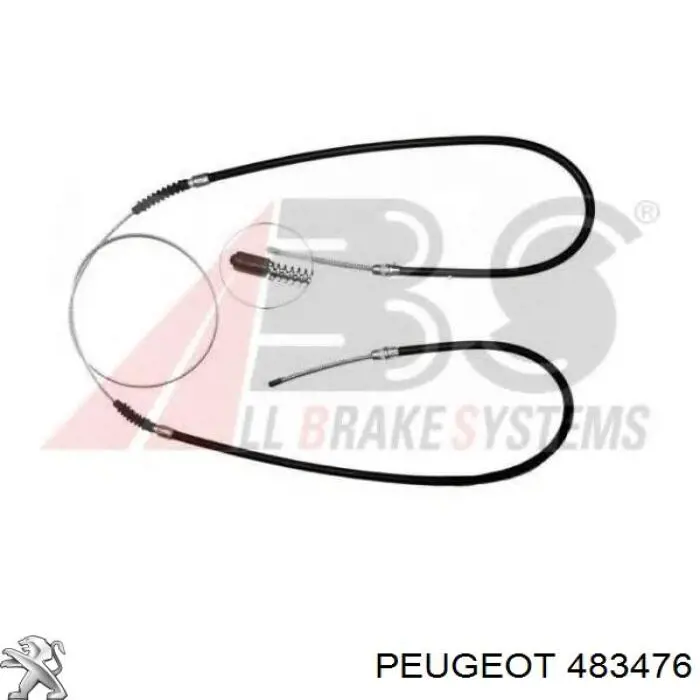 483476 Peugeot/Citroen трос ручного тормоза задний правый/левый