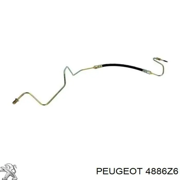 Tubo flexible de frenos trasero izquierdo 4886Z6 Peugeot/Citroen