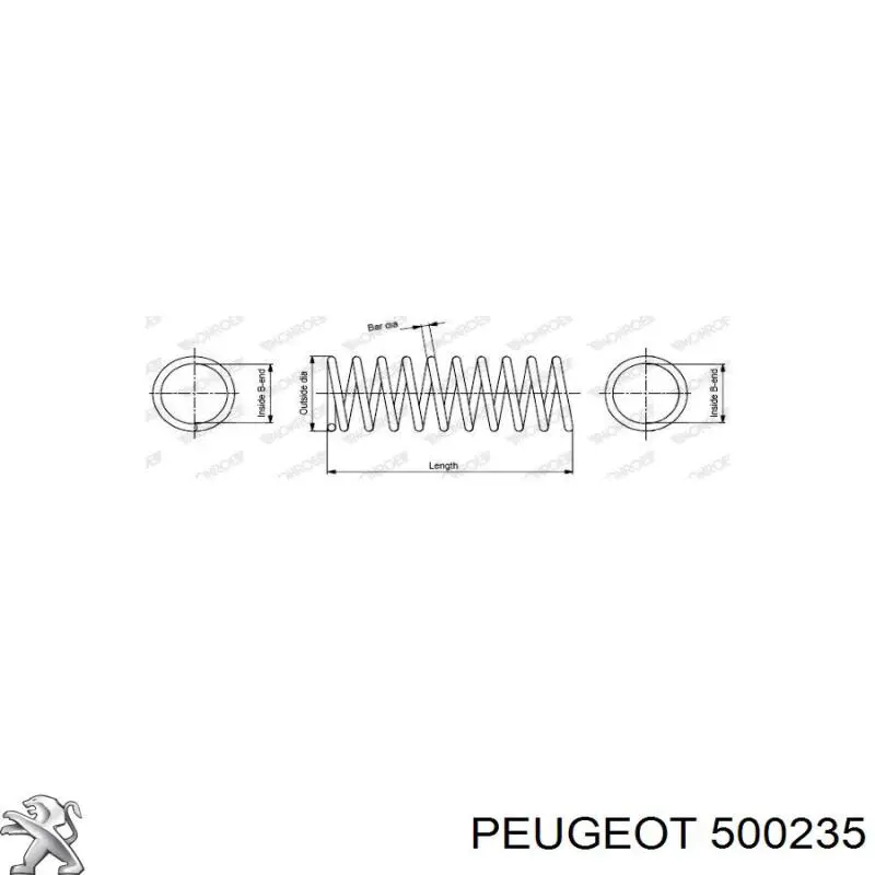 Передняя пружина 500235 Peugeot/Citroen