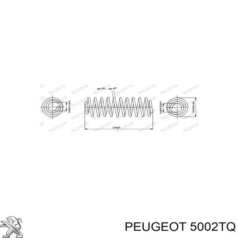 5002TQ Peugeot/Citroen Пружина передней подвески
