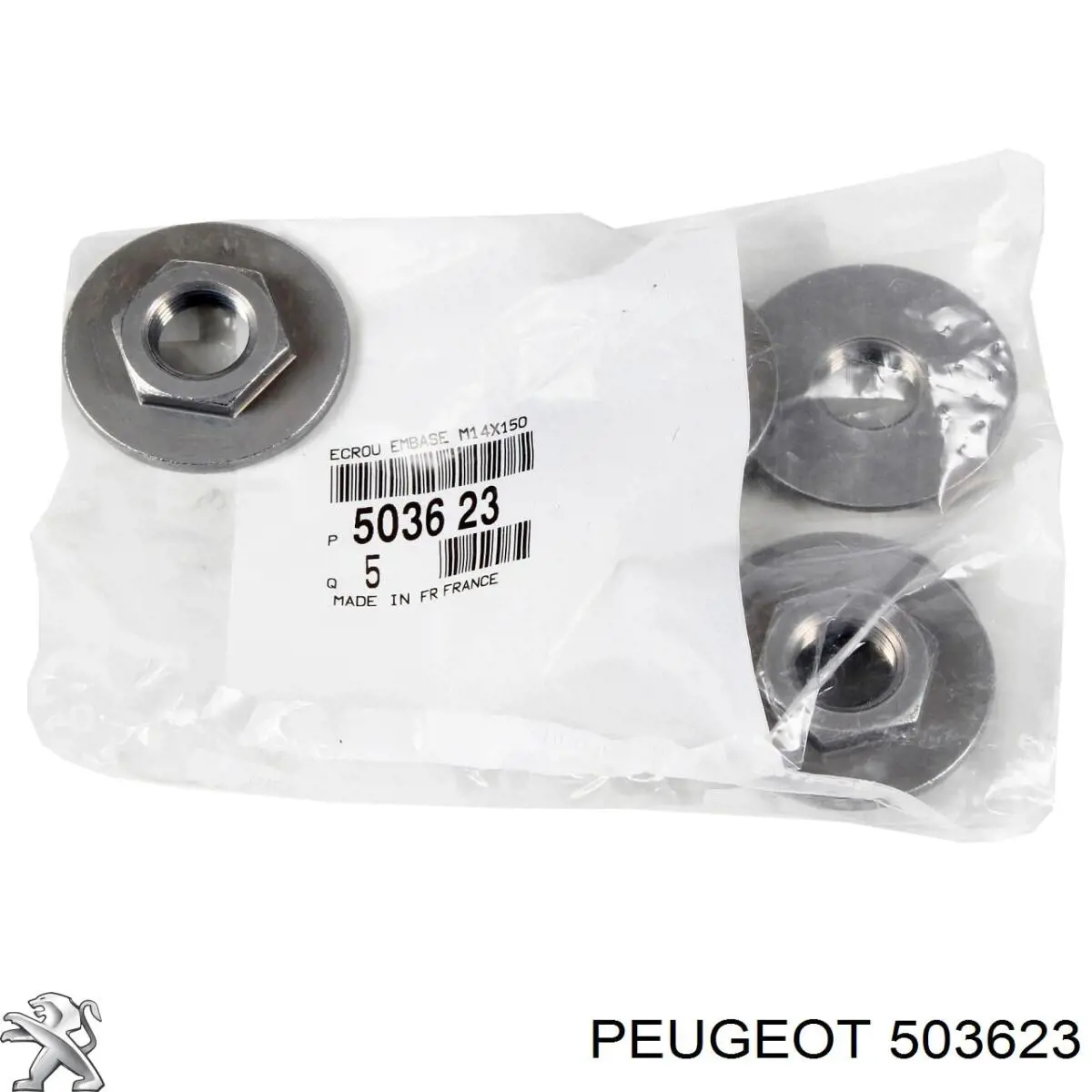 503623 Peugeot/Citroen arruela de bucha da haste de amortecedor dianteiro