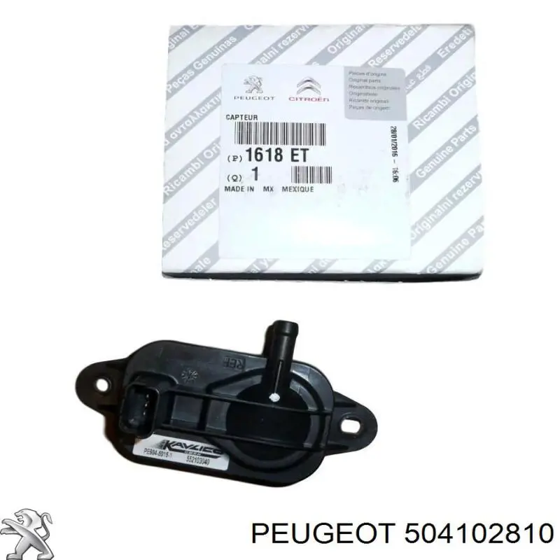 504102810 Peugeot/Citroen sensor de pressão dos gases de escape