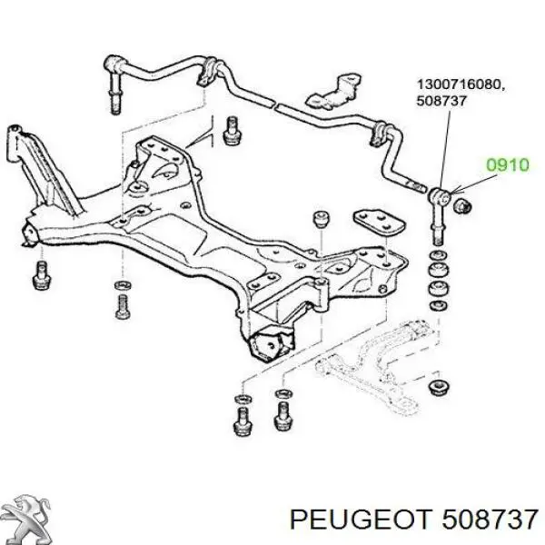 Стойка переднего стабилизатора 508737 Peugeot/Citroen