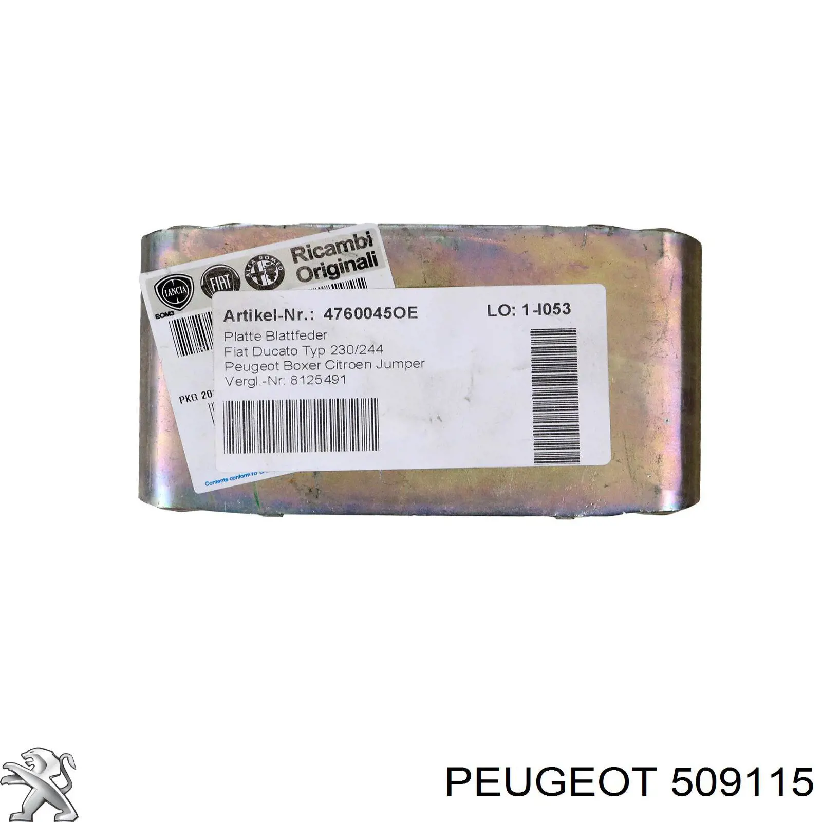 509115 Peugeot/Citroen parafuso de argola da suspensão de lâminas traseira