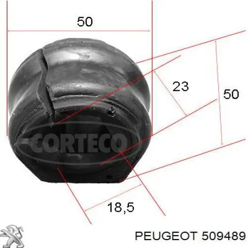 Купить 509489 Peugeot/Citroen Втулки переднего стабилизатора
