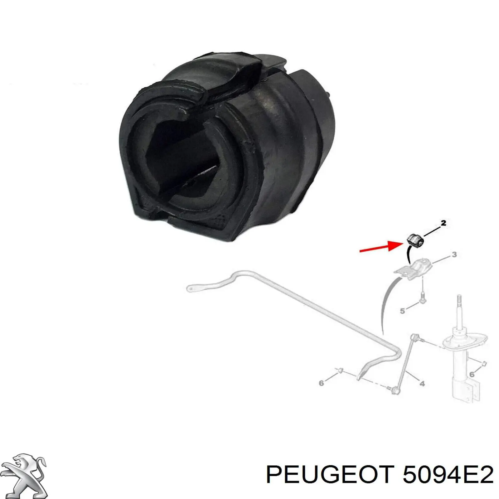 Втулка переднего стабилизатора PEUGEOT 5094E2