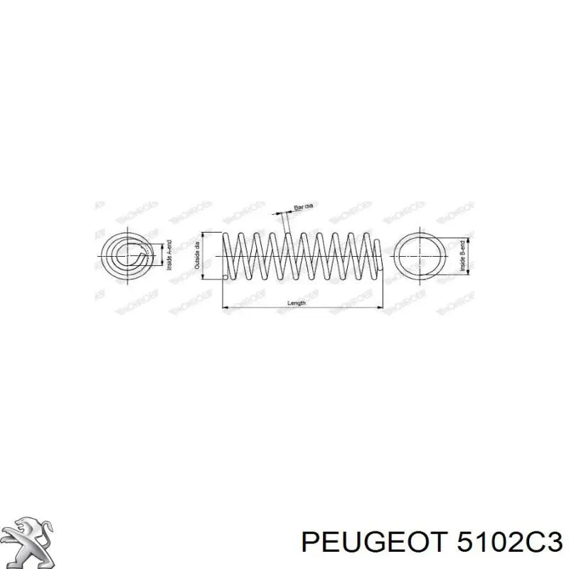 Пружина амортизатора Peugeot/Citroen 5102C3 цена, от 43.12 USD