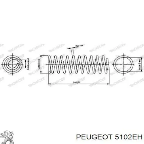 5102EH Peugeot/Citroen Пружина подвески задняя