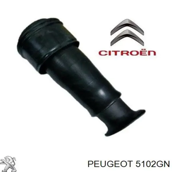 Muelle neumático, suspensión, eje trasero 5102GN Peugeot/Citroen