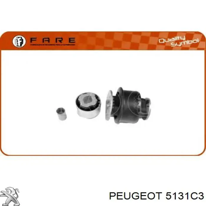 Сайлентблок заднего продольного нижнего рычага 5131C3 Peugeot/Citroen