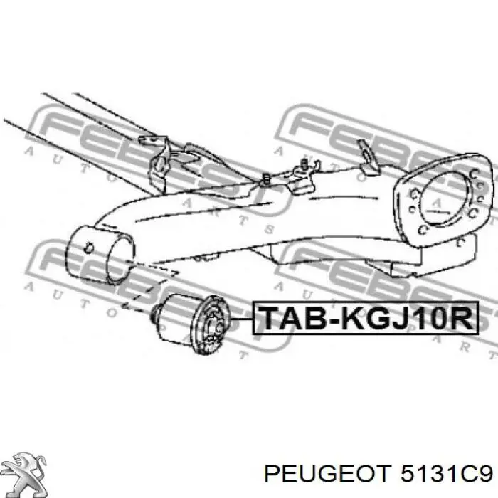 Сайлентблок задней балки (подрамника) 5131C9 Peugeot/Citroen