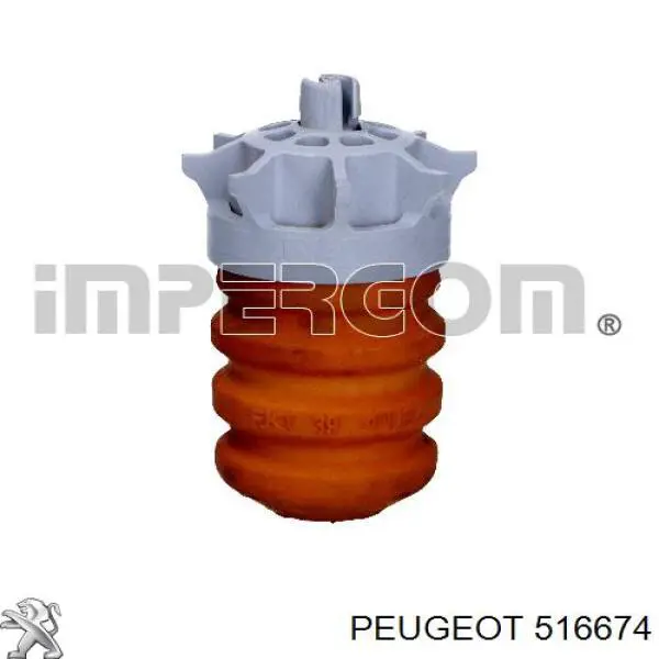 516674 Peugeot/Citroen pára-choque (grade de proteção de amortecedor traseiro)