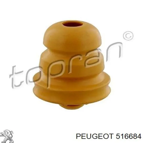 516684 Peugeot/Citroen pára-choque (grade de proteção de amortecedor traseiro)