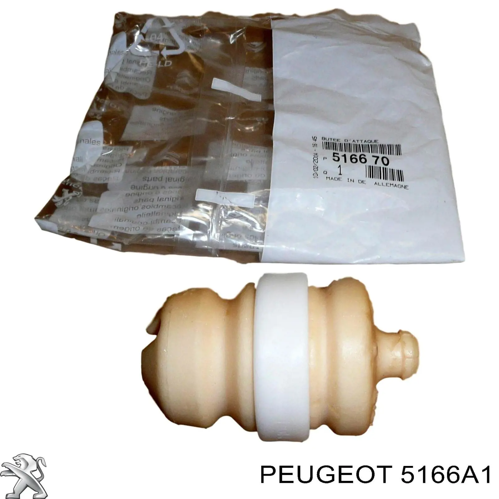 5166A1 Peugeot/Citroen pára-choque (grade de proteção de amortecedor traseiro)