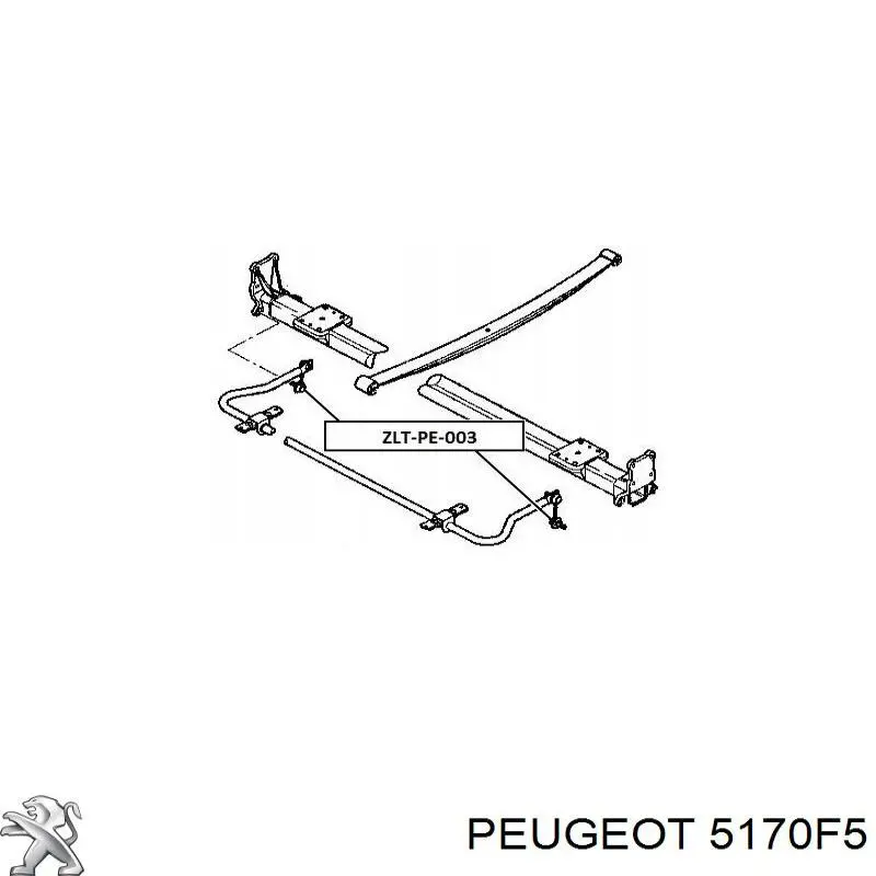 Estabilizador trasero 5170F5 Peugeot/Citroen