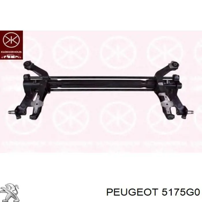 5175G0 Peugeot/Citroen braço oscilante inferior esquerdo de suspensão traseira